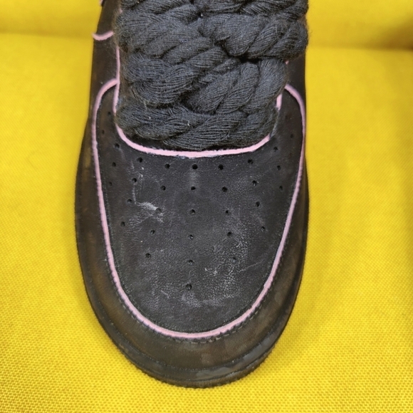 NIKE CUSTOM AF1 Air Force 1 Low Black Lilac Outline Sneakers Men's Shoes Size 9. - Picture 5 of 11